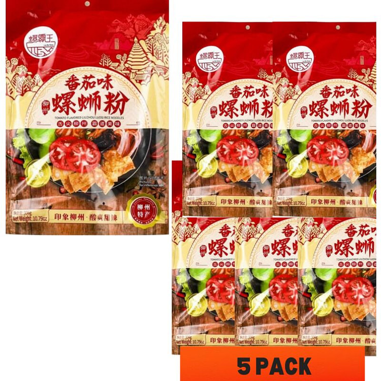 306g*5pc sLuobawangLiuzhouLuosifen (Tomato Flavor)