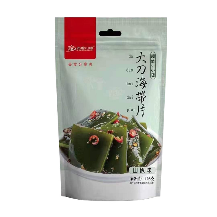 石磨小镇  大刀海带片小包即食 山椒味道 108g*1袋装