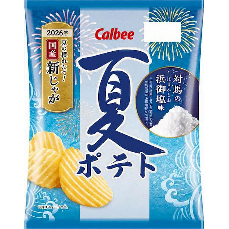 Calbee Summer Potato Tsushima Hamamishio Salt 60g 1 each
