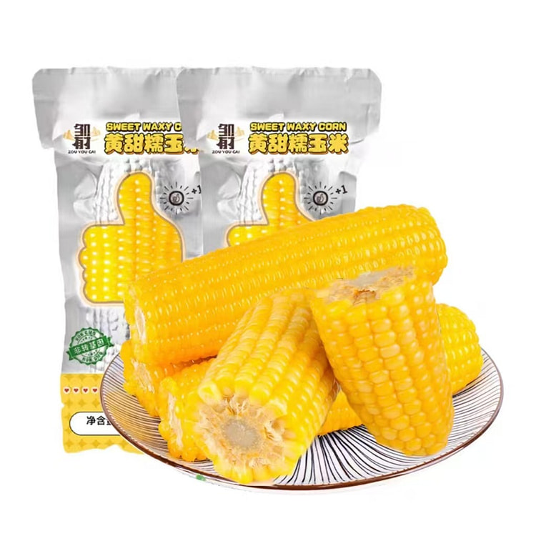 邹有才 新鲜东北黏糯玉米250g*1支 真空锁鲜 现摘黄糯苞米甜粒早餐即食 (min 2)