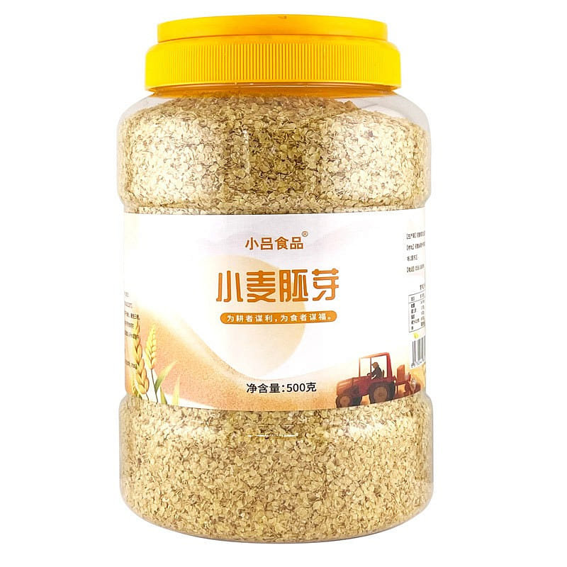 小吕食品 小麦胚芽 罐装五谷杂粮即食小麦胚芽片粉冲饮即食代餐粉燕麦片 500克 500 克