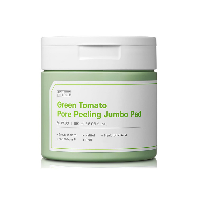 Sungboon Editor Green Tomato Pore Peeling Jumbo Pad, 60 pads