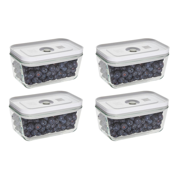 ZWILLING 4 件装玻璃真空密封食品储存器
