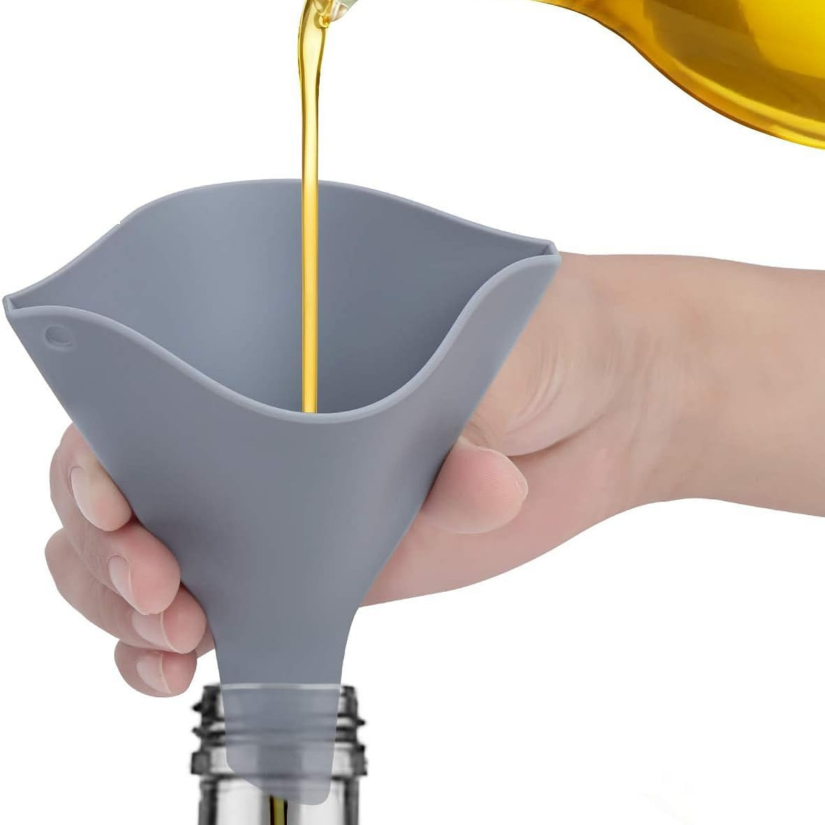 Collapsible Silicone Funnel for Filling Bottles 1 count