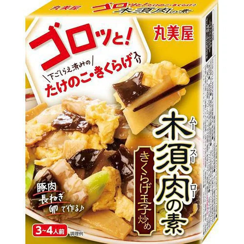 Marumiya Mooshu Pork Bamboo & Wood Mushrooms 197g 1 each