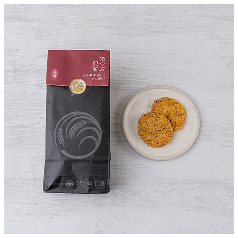 GINZAMATUSAKI SENBEI Tokyo Limited Kome Tsubu Senbei Miso Flavor 12 pcs 1 each
