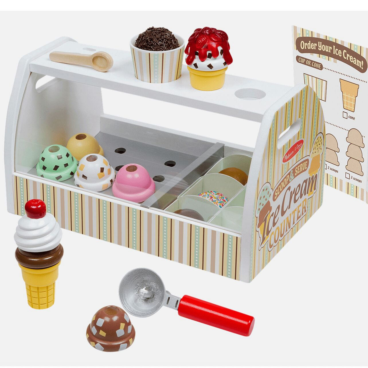 Melissa & Doug 9286 Wooden Scoop & Serve Ice Cream 1 case