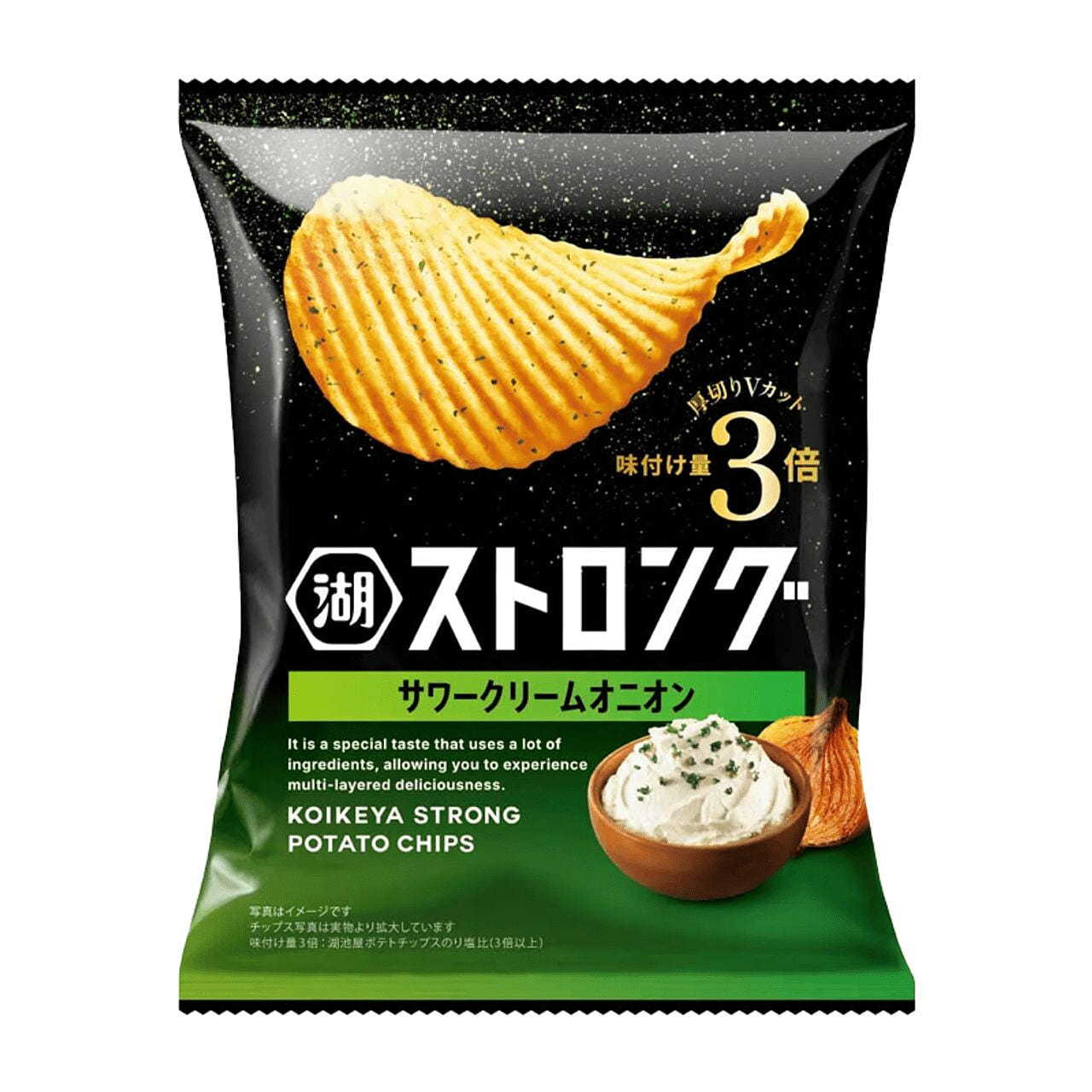 湖池屋 STRONG系列薯片 3倍浓郁酸奶油洋葱味 1 个
