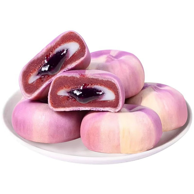Jinhaomai Yam and Blueberry Lava Cake