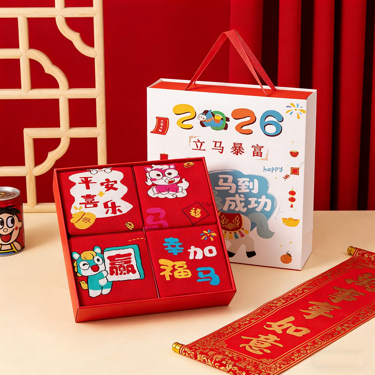 2026 Lunar New Year red socks 1 each