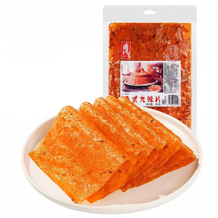 源氏网红辣片1袋老式大辣片80后怀旧辣豆皮零食 200 克
