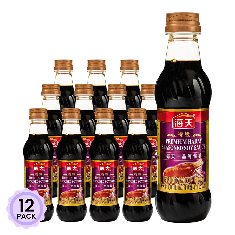 海天 特级一品鲜酱油 500 毫升*12 包