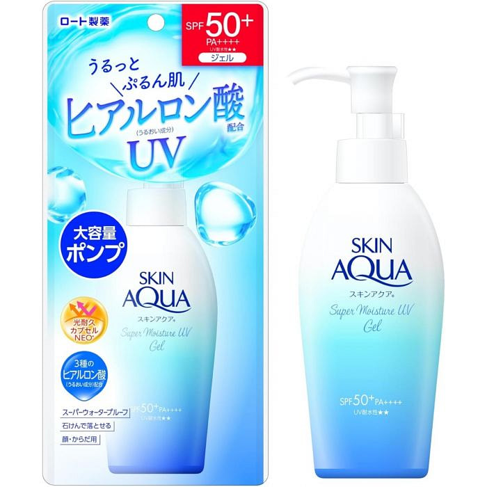 乐敦SKIN AQUA超保湿水感防晒啫喱泵瓶装