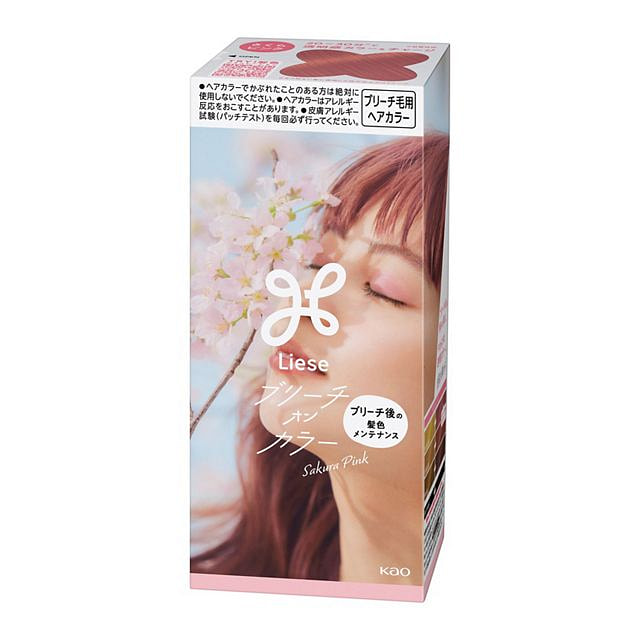 花王Liese 漂白专用发色护理泡沫染发剂 樱花粉
