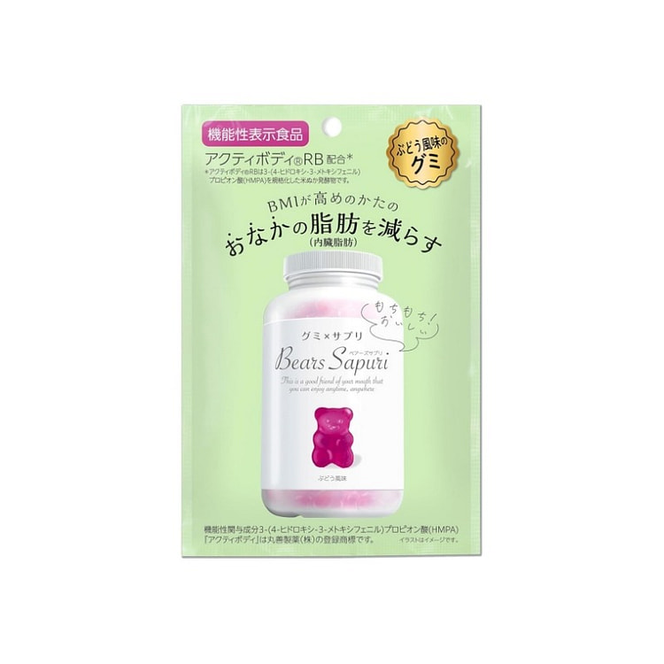 M's 小熊形状营养补充软糖 减少腹部脂肪 葡萄味 60g