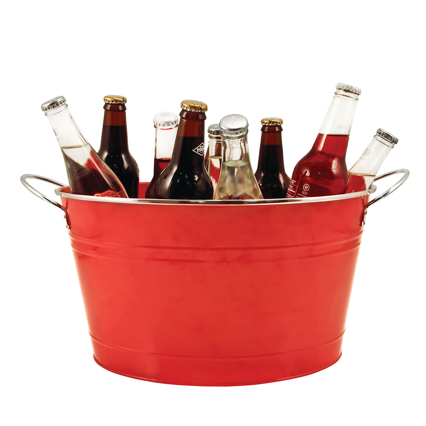 Big Red Galvanized Metal Tub by Twine® 576 fl.oz