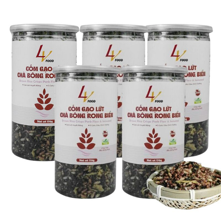LV Food Cốm gạo lứt chà bông rong biển5Count