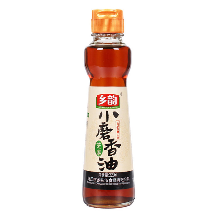 芝麻香油河南纯正小磨水代法220ml凉拌香油调和油 1 瓶