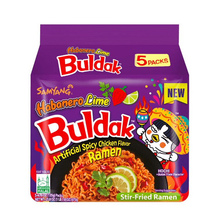Samyang Buldak Fire Noodles - 135g x 5 Packs 5 box