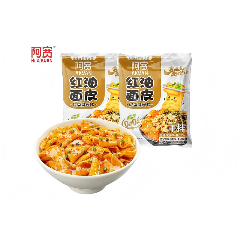 A’kuan red oil noodle skin, pepper and hemp110 * 2 220 g