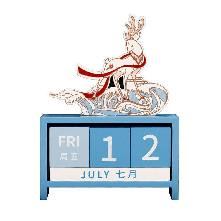 故宫淘宝 木质万年历摆件 白鹿 102*137mm 1 盒