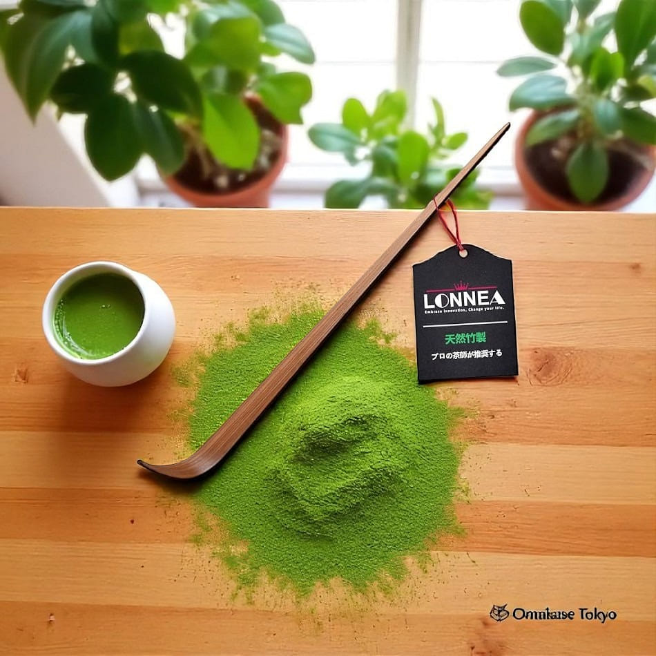 Lonnea 茶道工具 炭化竹勺 40 克