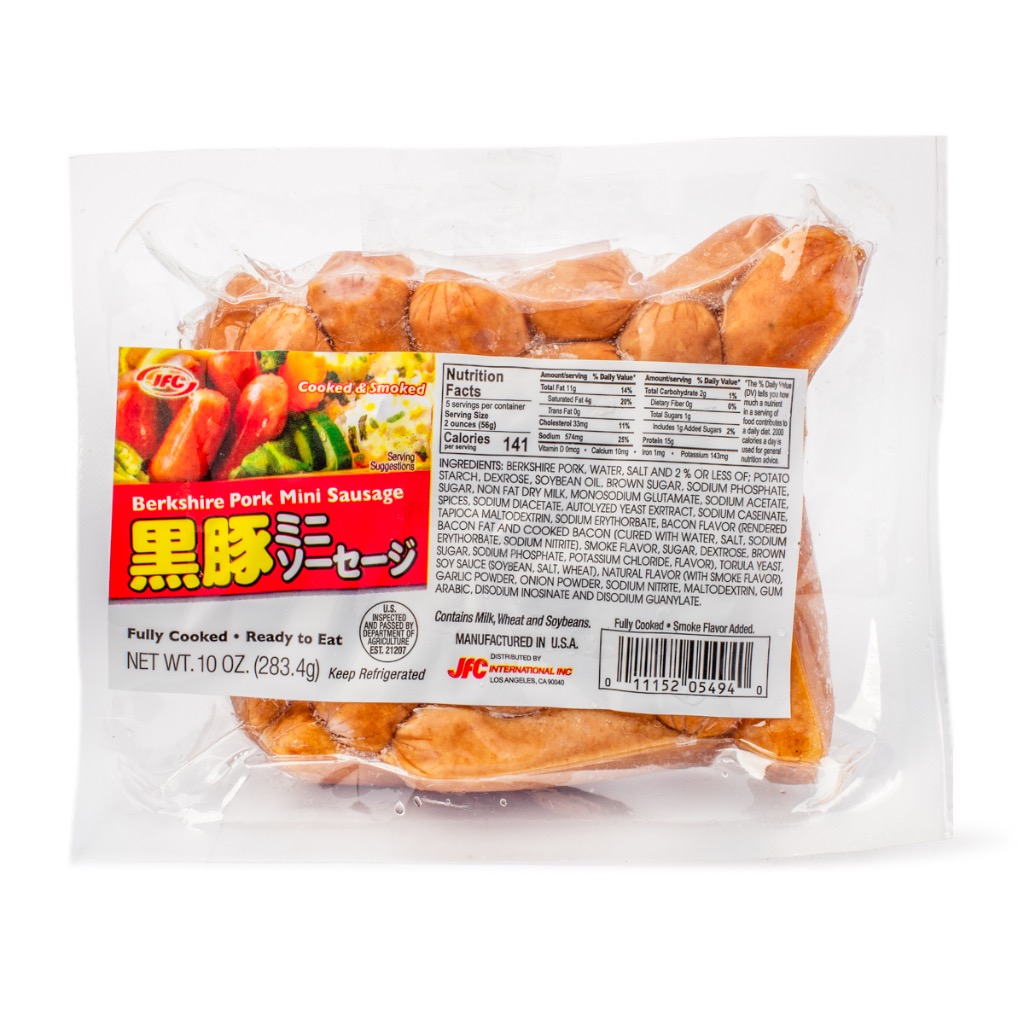 J-Basket Birkshire mini Pork Sausage, Frozen 10 oz