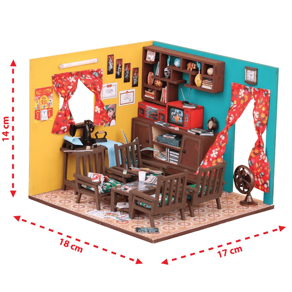 Handmade Wooden DIY Model: Retro Saigon Room 1 box