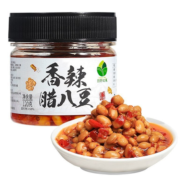 田野故事香辣腊八豆发酵黄豆即食下饭菜120g 120 克