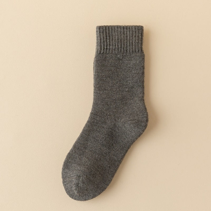 70% wool winter thick plush long socks gray 1 pack