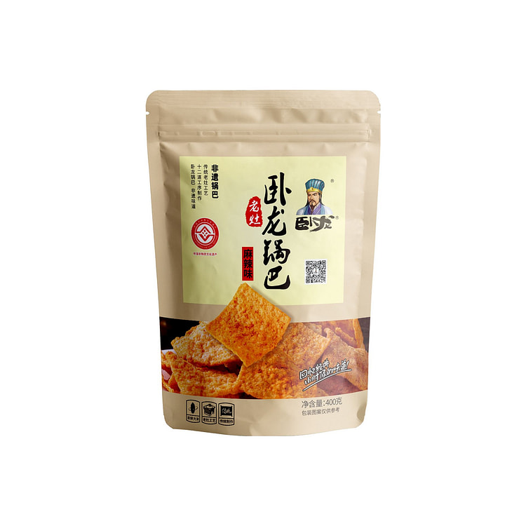 Wolong Spicy Rice Crust Handmade Snack 400g 400 g