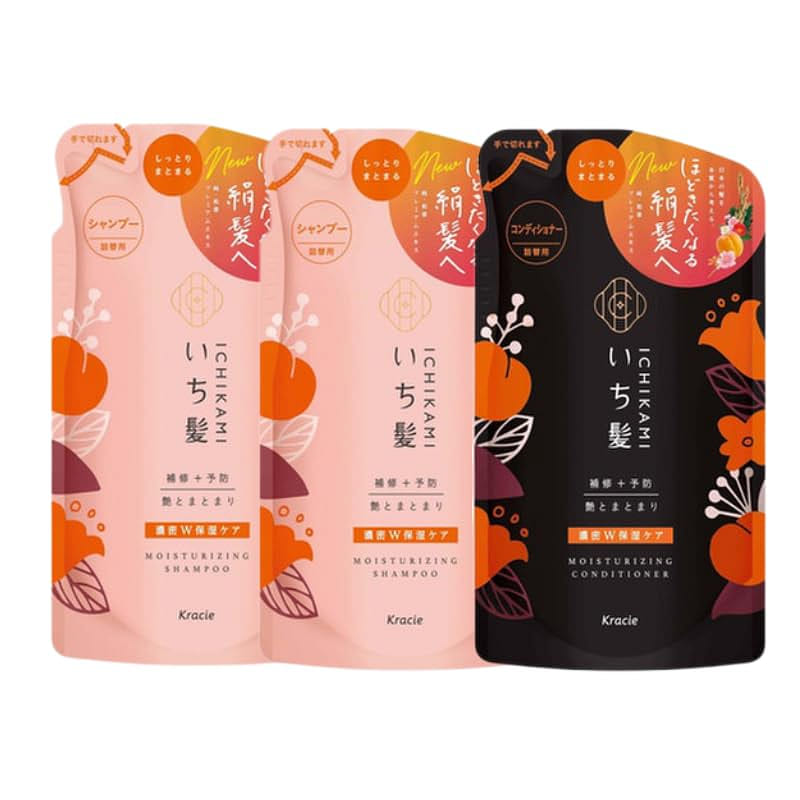 Ichikami Moisturizing Hair Care Refill Set 330ml*3 1 each