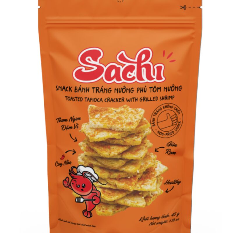 Sachi Grilled Shrimp Rice Paper Snack 45 g