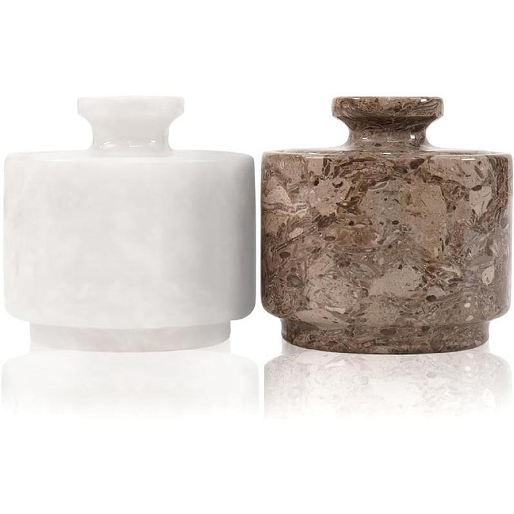 Marble Salt Cellar White & Oceanic -Stylish Holder 1 each