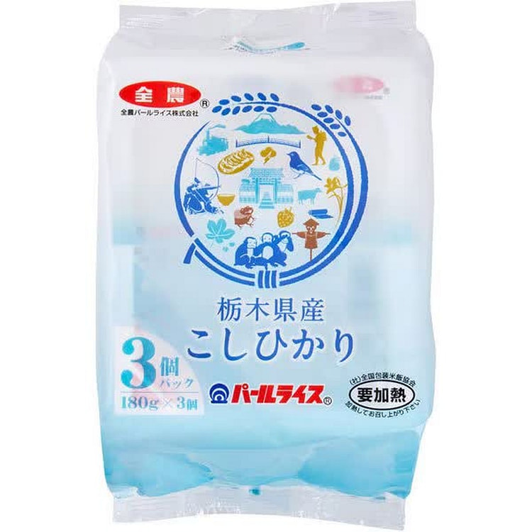 Tochigi Koshihikari Rice by Pearl Rice 180g x 3