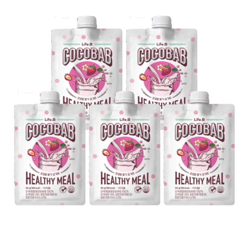 COCOBAB Strawberry Yogurt Protein Meal Shake 5 pack