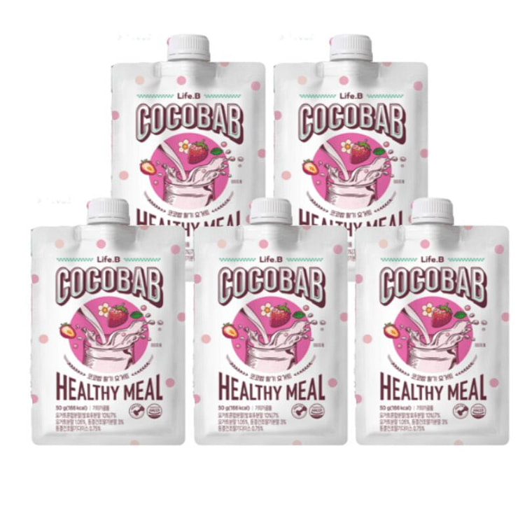 COCOBAB Strawberry Yogurt Protein Meal Shake 5 pack