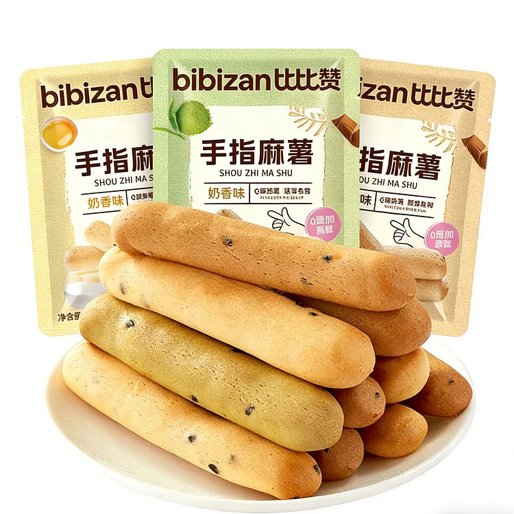 比比赞  手指麻薯软面包  3袋 150 克