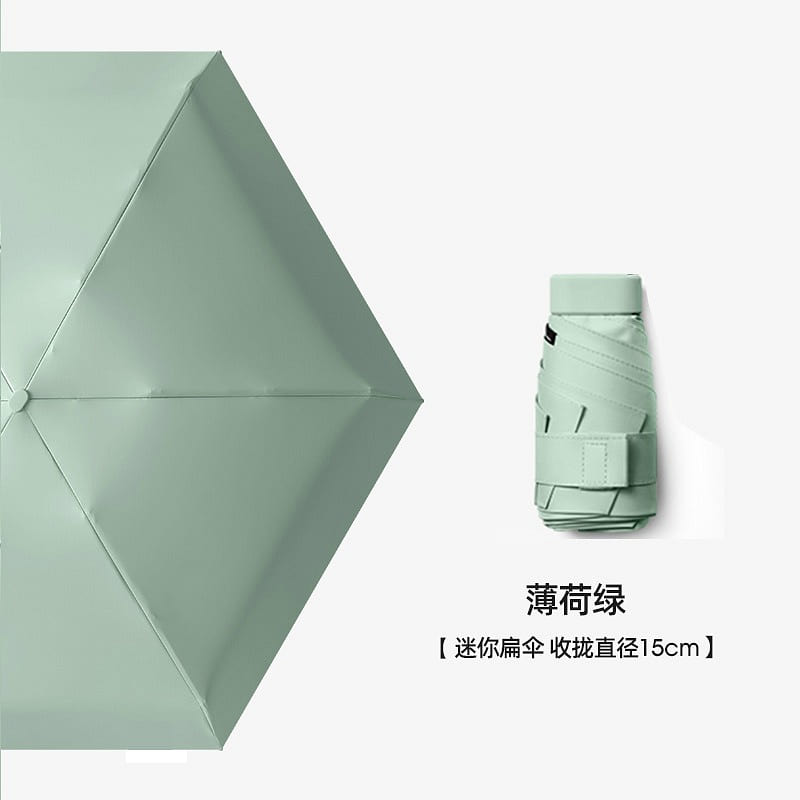 Sun Umbrella All-Weather Umbrella MINI-Green 1Pc 1 each