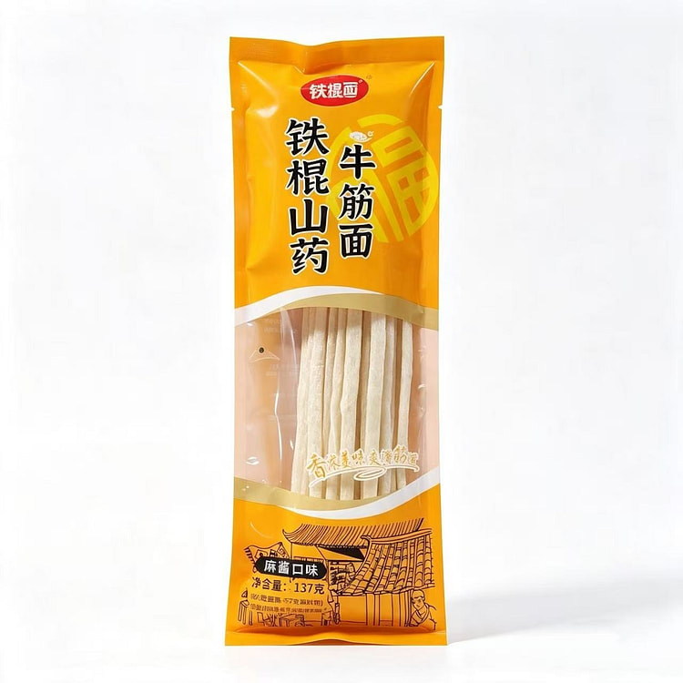 Iron Stick Yam and Beef Tendon Noodles, Non-Fried, 137 g