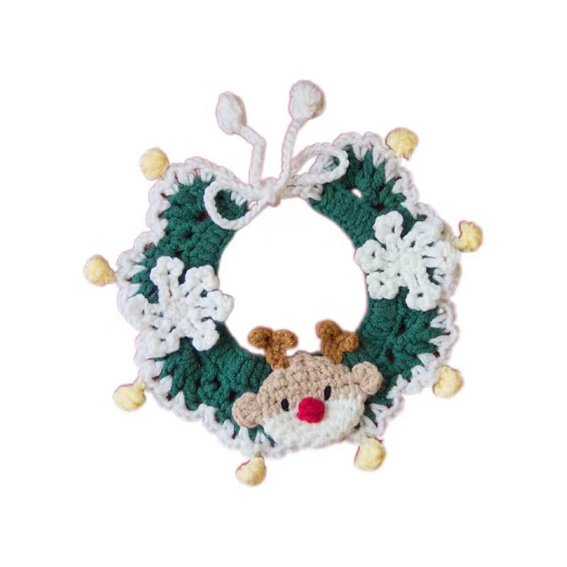 Christmas Pet Accessories Bib Pendant/Wool Decoration-B01 Elk 1 count