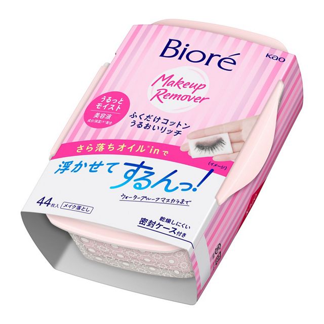 KAO Biore Wipe Cotton Moisture Rich 44pcs 1 each