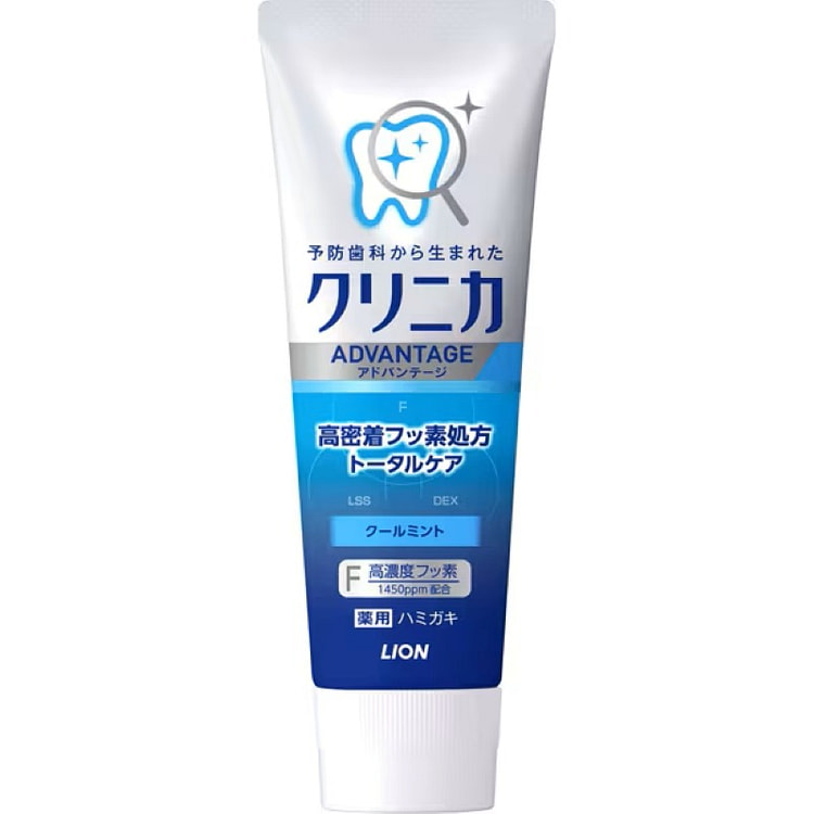 【日本直邮】Lion狮王 高氟酵素洁净防护牙膏 防蛀固齿清新口气 清凉薄荷味 130克