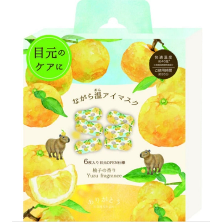 HONYARADOH 蒸汽眼罩 柚子香型 6枚 1 盒