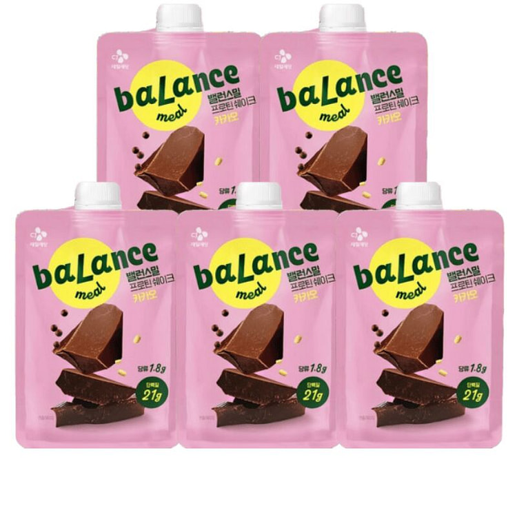CJ Balance Meal Cocoa Protein Meal Shake 5 pack