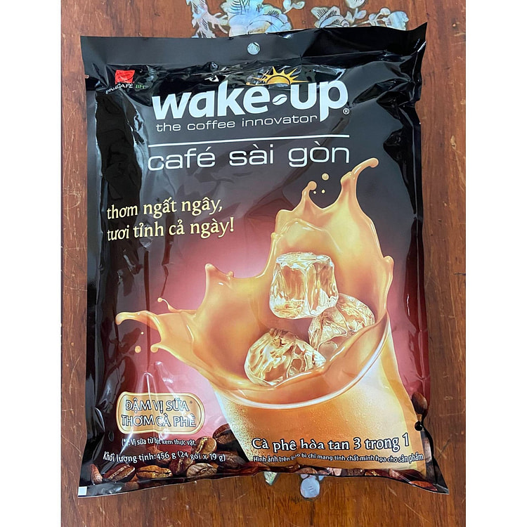 Cà phê sữa hòa tan Wake Up Café Sài Gòn Bịch 456g ( 24 gói x 19g ) 1 cái
