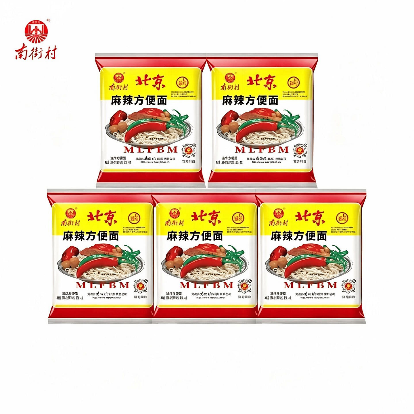 Old-Beijing Spicy Crunchy Instant Noodles,2 Bags 104 g