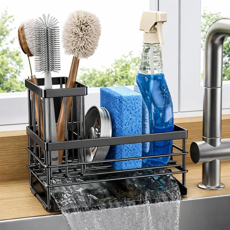 Sink Caddy Sponge Holder for Kitchen with Brush Ho 1 each