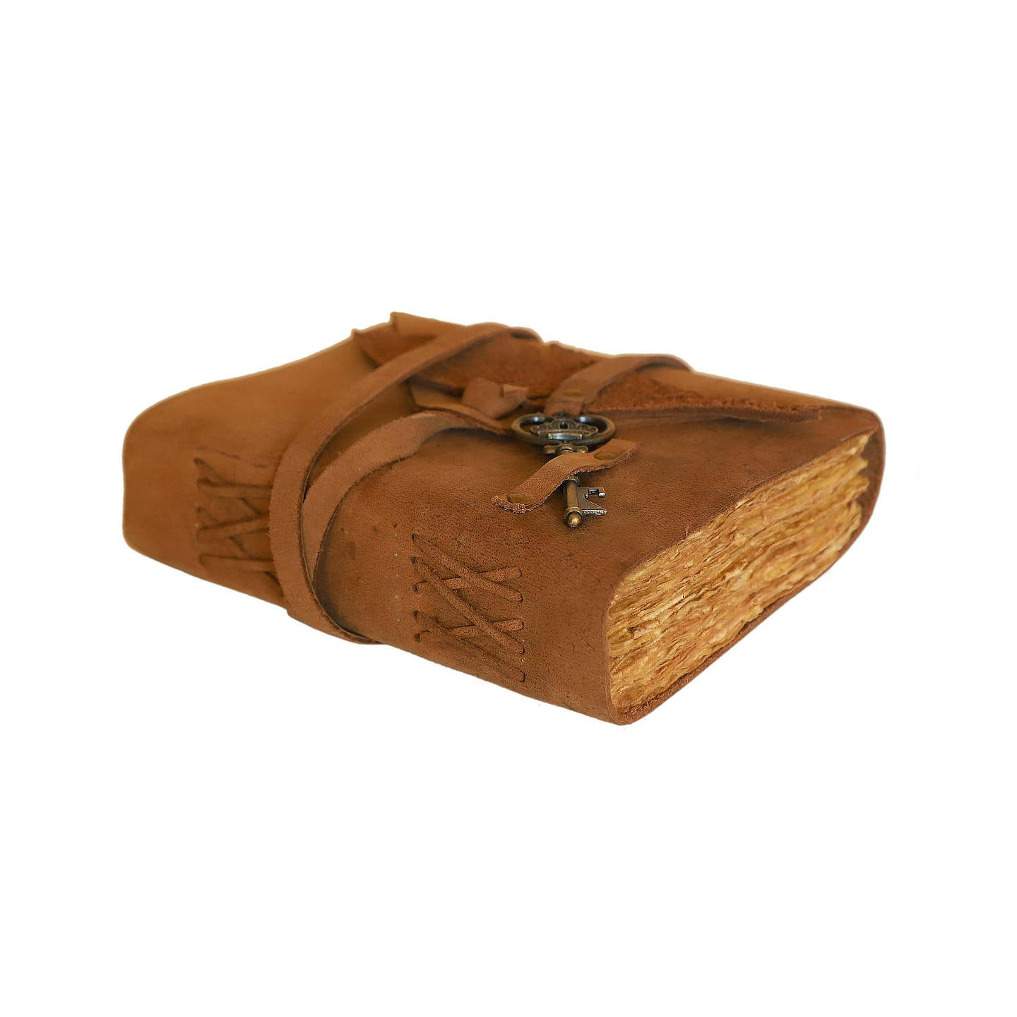 Cottage Handicraft, Vintage Leather Journal with Vintage Lock & Key 1 count