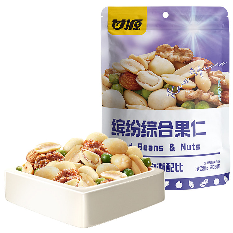 Mixed nuts, mixed nuts, green beans 208g*1 bag